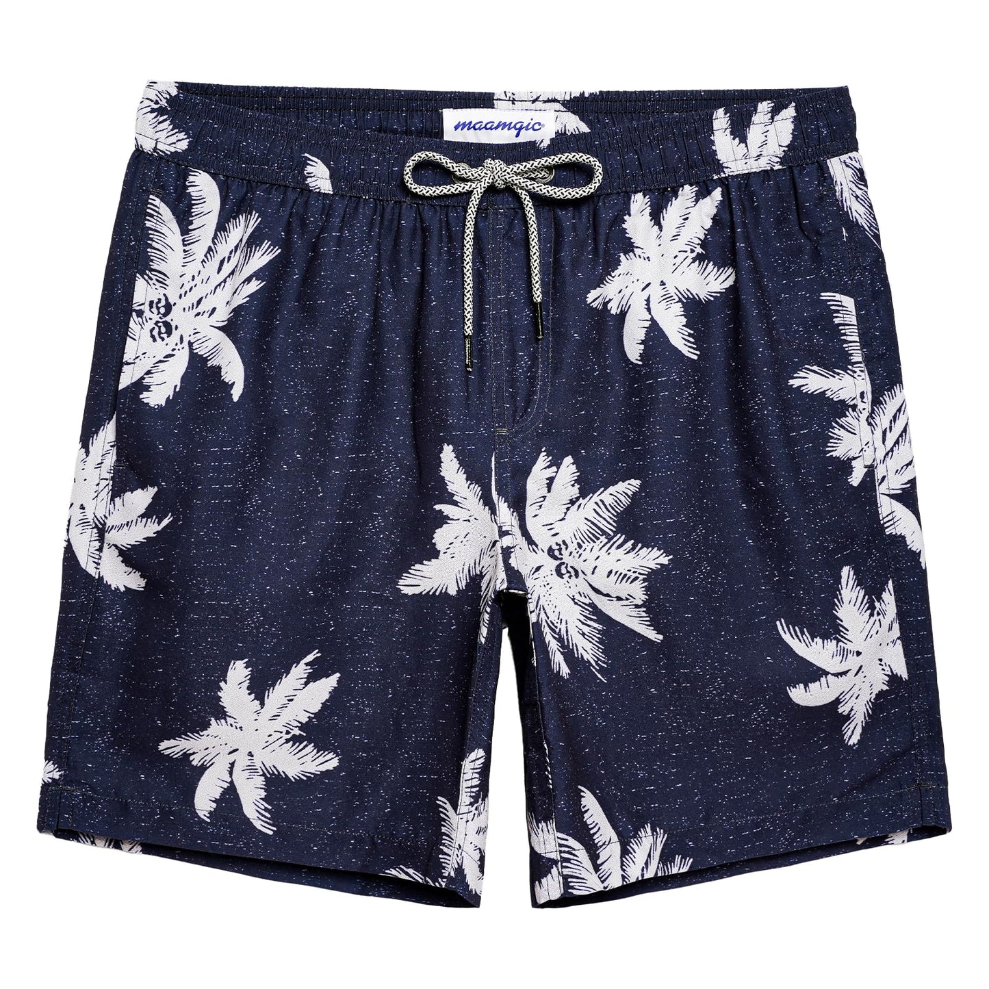 maamgic Mens Swim Trunks Quick Dry Swim Shorts with Mesh Lining Funny Swimwear Bathing Suits 7inch Bird Black X-Small