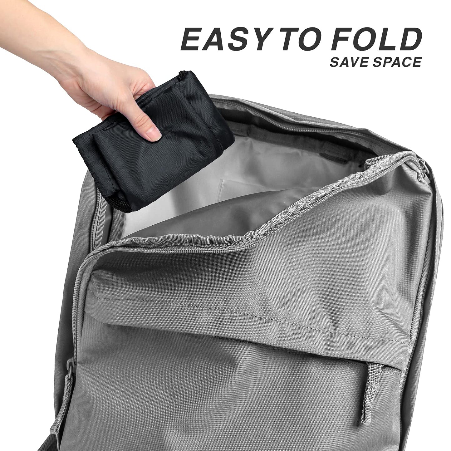 BuyAgain Drawstring Backpack Sports Water Resistant String Bag Sport Gym Sackpack for Women Men Large with Zipper, Black
