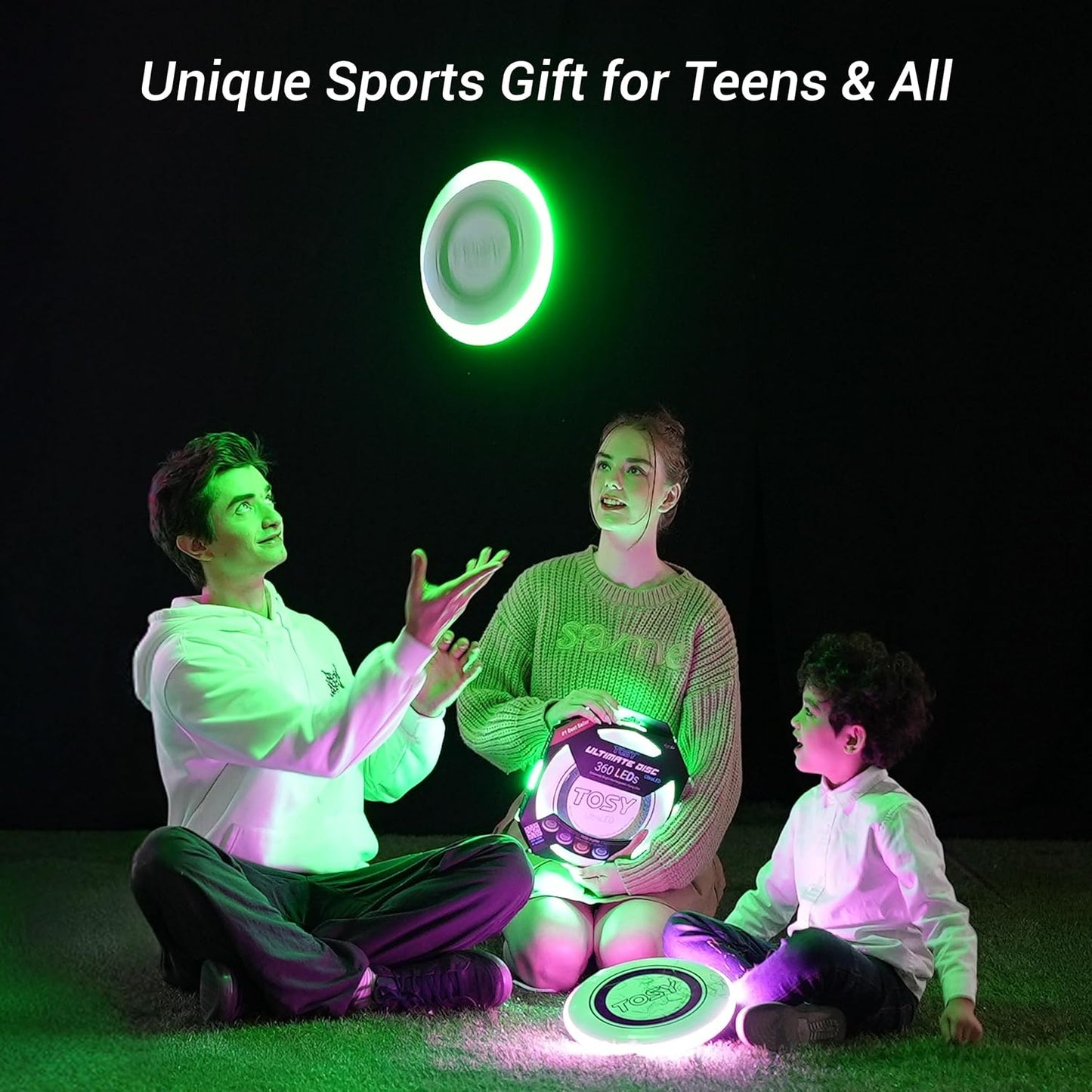 TOSY Flying Disc - Super Bright RGB LED Lights | Rechargeable & Waterproof | Perfect for Kids & Teens