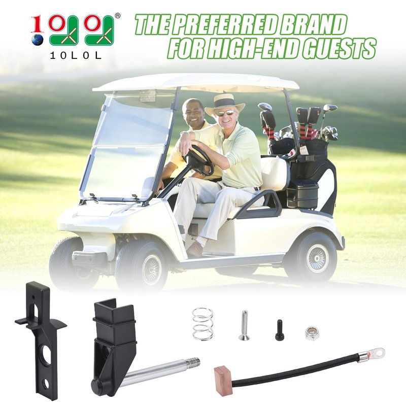 10L0L Club Car DS 36V 1988+ V-Slide Wiper Arm,Brush and Bracket w/Spring Screw,OEM 1013887 1014017 1013860