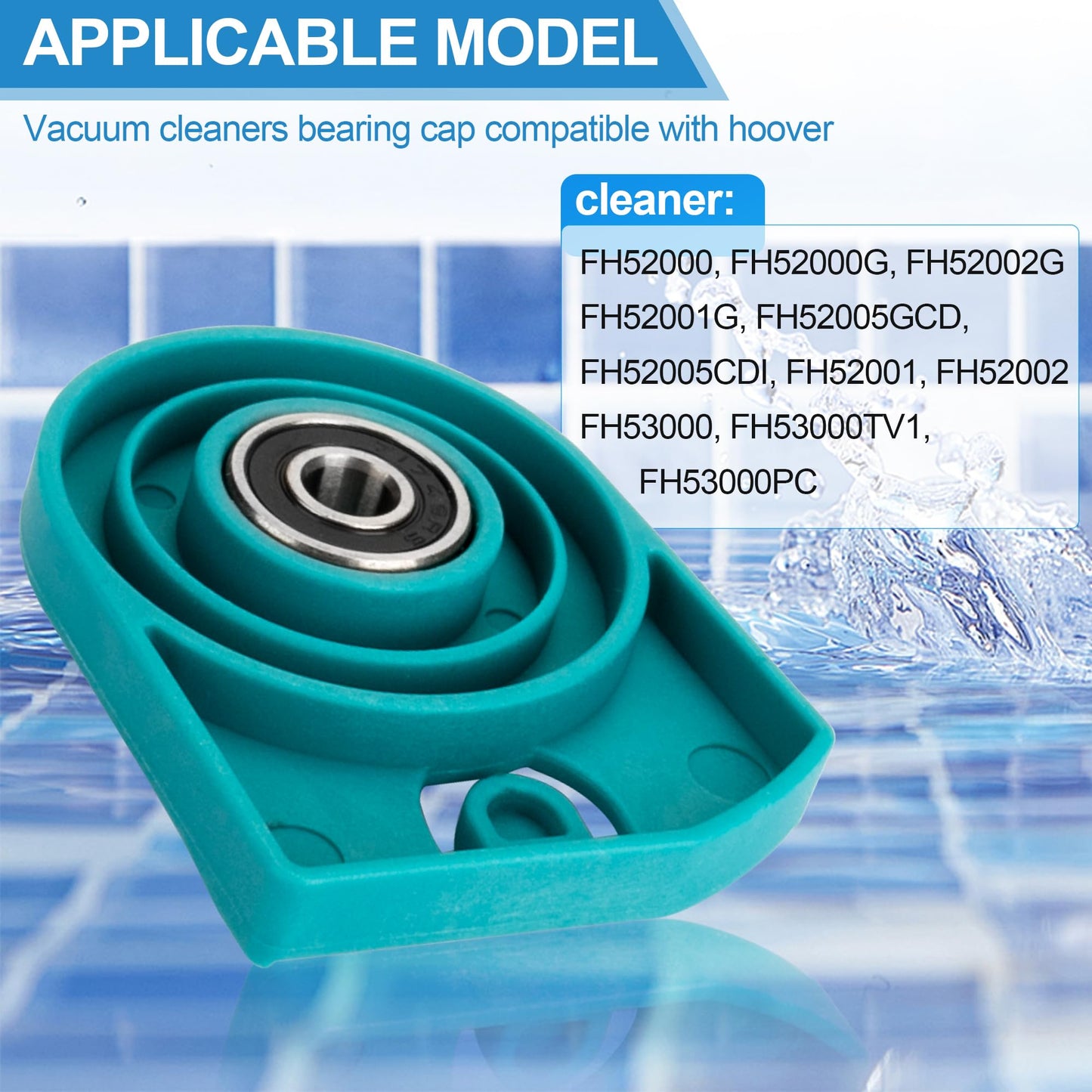 GYPNS 440013513 Brushroll End Cap with Bearing Compatible with Hoover Smartwash Pet Cleaner FH52000 FH53000 Model, Automatic Carpet Cleaner Cap for Dirt Devil & Royal Vacuum Cleaners Brushroll Parts