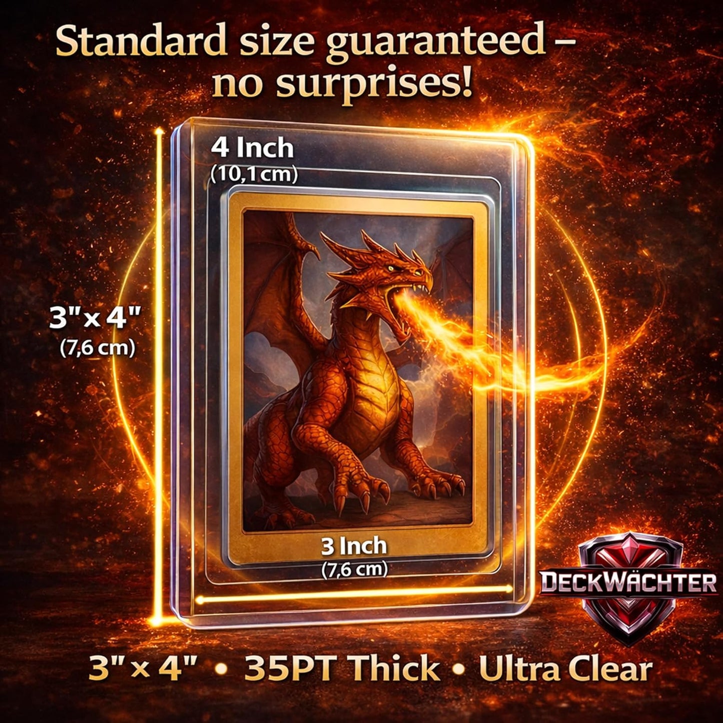 Top Loaders & Penny Sleeves | 200 Clear Trading Card Protectors – 3”x4”, 35PT Secure Storage