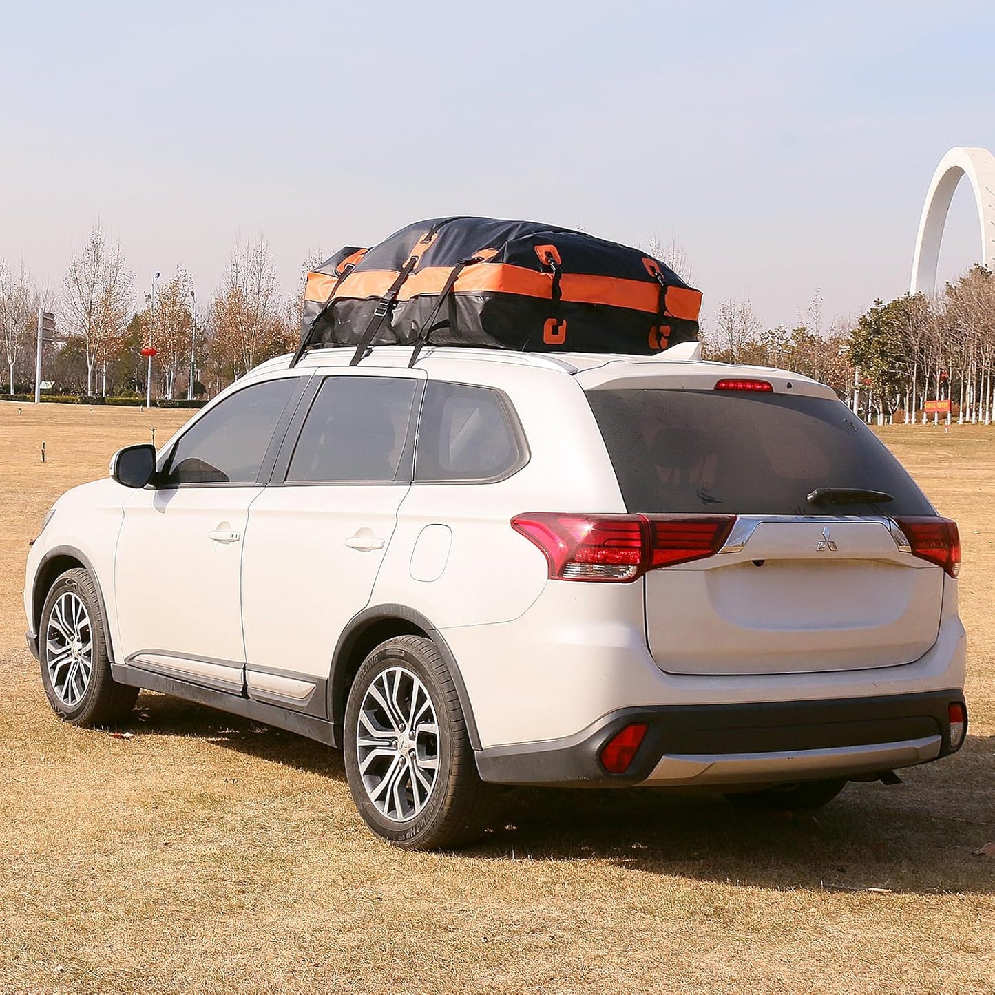 Skiennix 21 Cubic Feet Rooftop Cargo Carrier Bag - 100% Waterproof Heavy Duty Design | Includes Anti-Slip Mat & Accessories