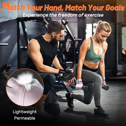 Yeendibo 5-in-1 Workout Gloves for Men & Women, with Excellent Grip, Full Protection Exercise Weight Lifting Gym Gloves, Detachable Wrist Strap & Storage Bag