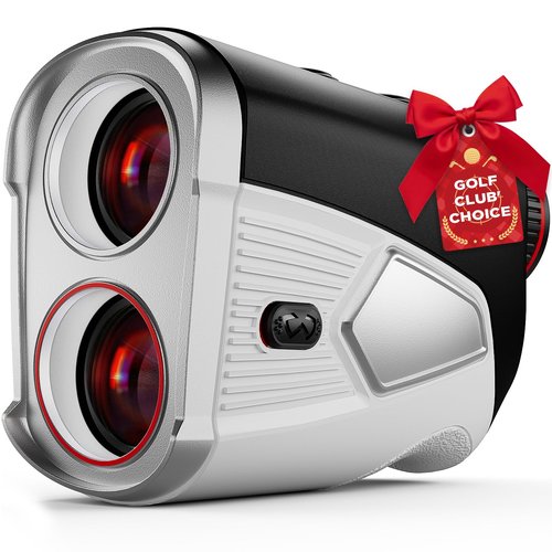 Upgraded 0.5 Second Easily Lock on a Pin Golf Rangefinder with Slope 2X HD Bright LCD, 1500 Yards Range Finder for Golf/Hunting, 7X Magnification with Flag Pole Locking Vibration, Golf Gifts Pcs