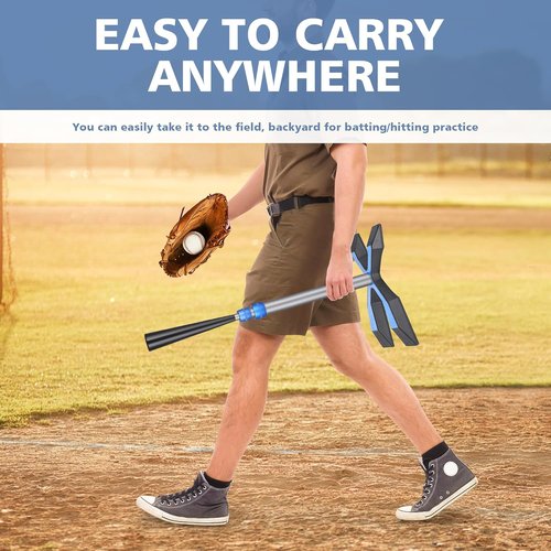 Baseball Tee - Adjustable Batting Tee with 5.8 LB Base | Height 24"-45" for Training