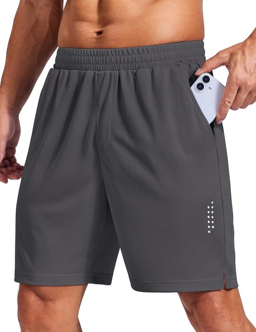 COOFANDY Men's Athletic Gym Shorts - Quick Dry with Zipper Pockets | 7" Workout & Running Shorts
