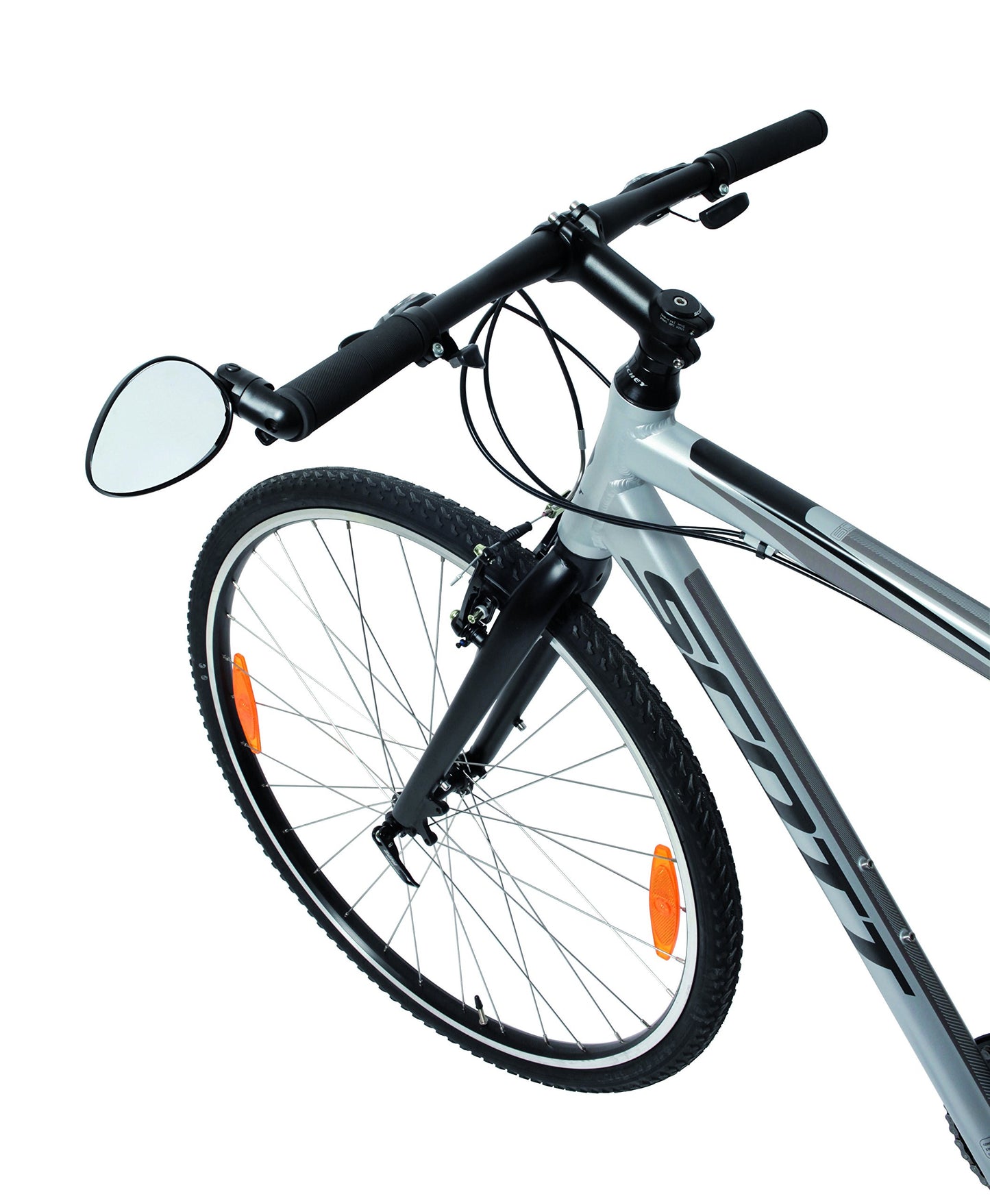 Zefal Cyclop Bar-End Bike Mirror – Foldable Rearview for Road, Hybrid & E-Bikes | 46 cm2 Convex Chrome ABS, Reversible Mount 16–22 mm, 3-Axis Adjustable, 60 g