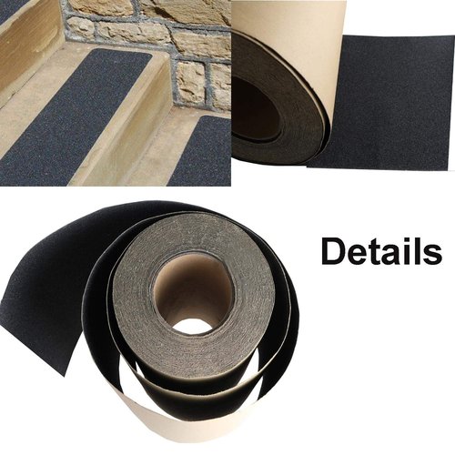 11 Inch by 60 feet Black Roll of Skateboard Grip Tape, ZUEXT Bubble Free Waterproof Scooter Grip Tape, Longboard Griptape, Anti Slip Sandpaper for Rollerboard Stairs Pedal Wheelchair Steps (27x1828cm)