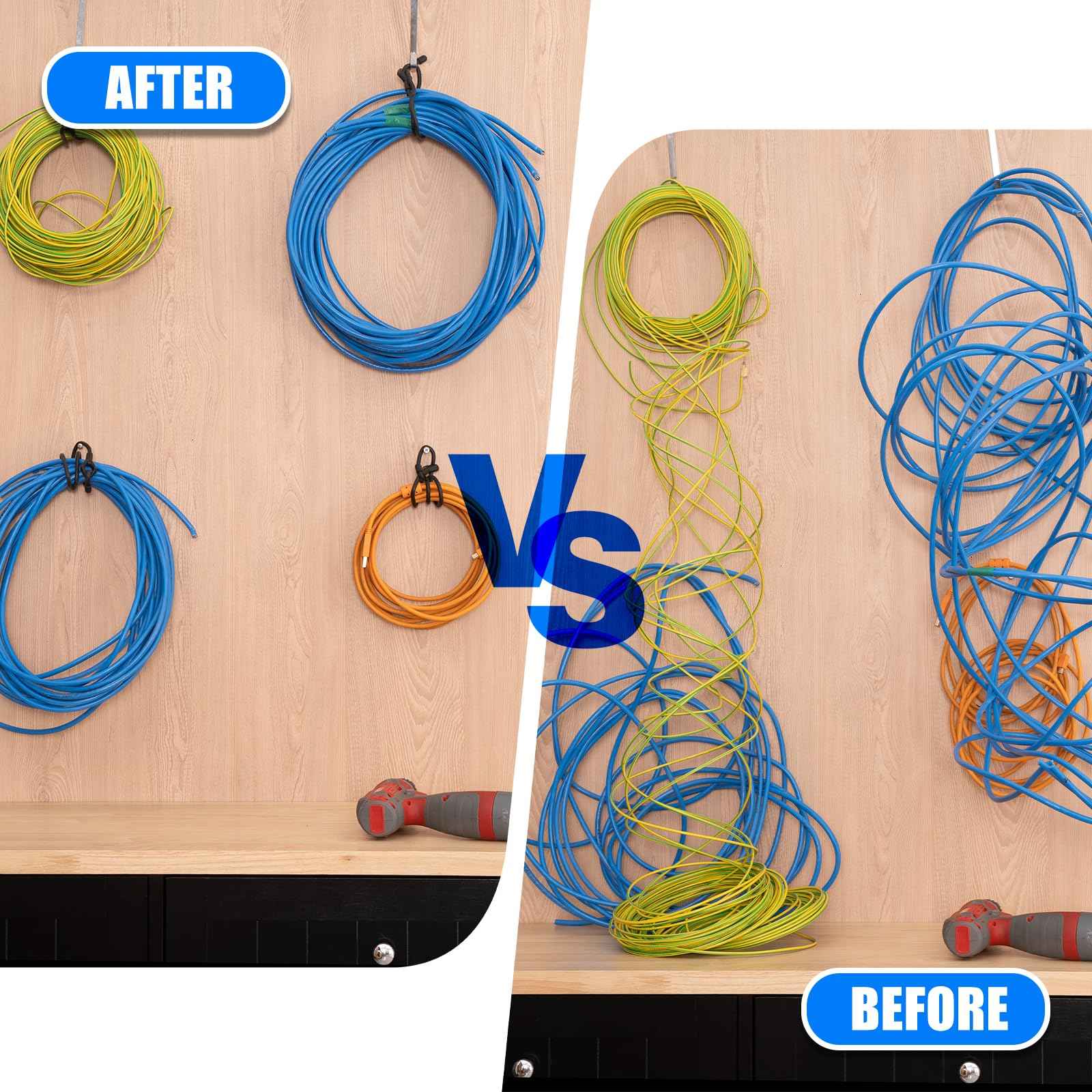 OCTOXEQA Reusable Rubber Twist Ties - 32-Inch Bendable Heavy Duty, Black Silicone Ties for Bundling and Holding, Indoor/Outdoor Use (8pcs)