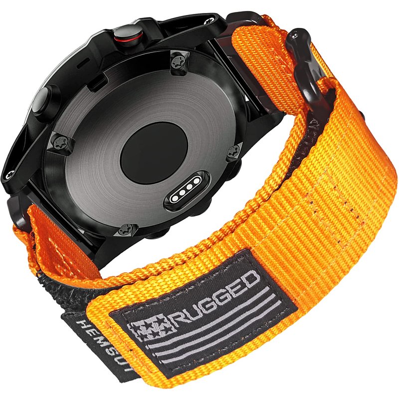 Nylon Sports Watch Band, 22mm Military Strap Compatible with Garmin Fenix 8 47mm /7/7 Pro/6/6 Pro/5/5 Plus/E 47mm, MARQ Athlete/Golfer/Driver/Captain/Adventurer/Commander, Instinct 2/Crossover/Tacical/Esports/Tide, D2 Delta S/Descent G1, Approach S60/62/S