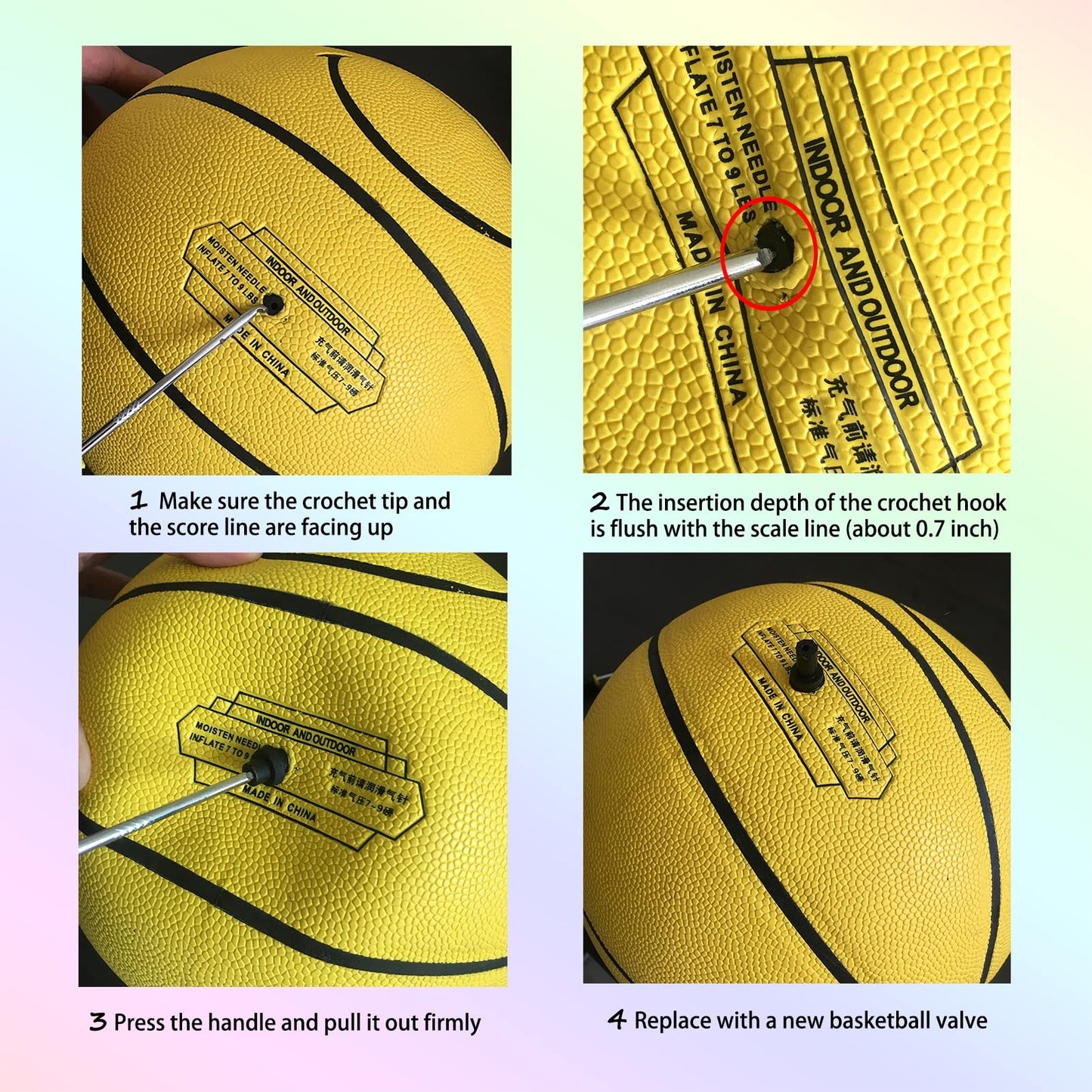 MINDCOLLISION Basketball Valve Replacement Valve, Sports Ball Leak Repair Kit, Sports Ball Doctor, White and Black Valve, Suitable for Basketball, Football, Volleyball,Package 2