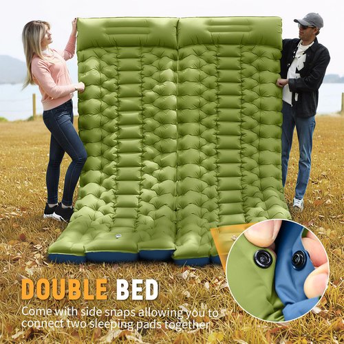 Myxslop Camping Sleeping Pad, Ultralight Camping Mat with Built-in Foot Pump, Comfortable Sleeping Mat for Backpacking, Car Traveling,Tent,and Hiking