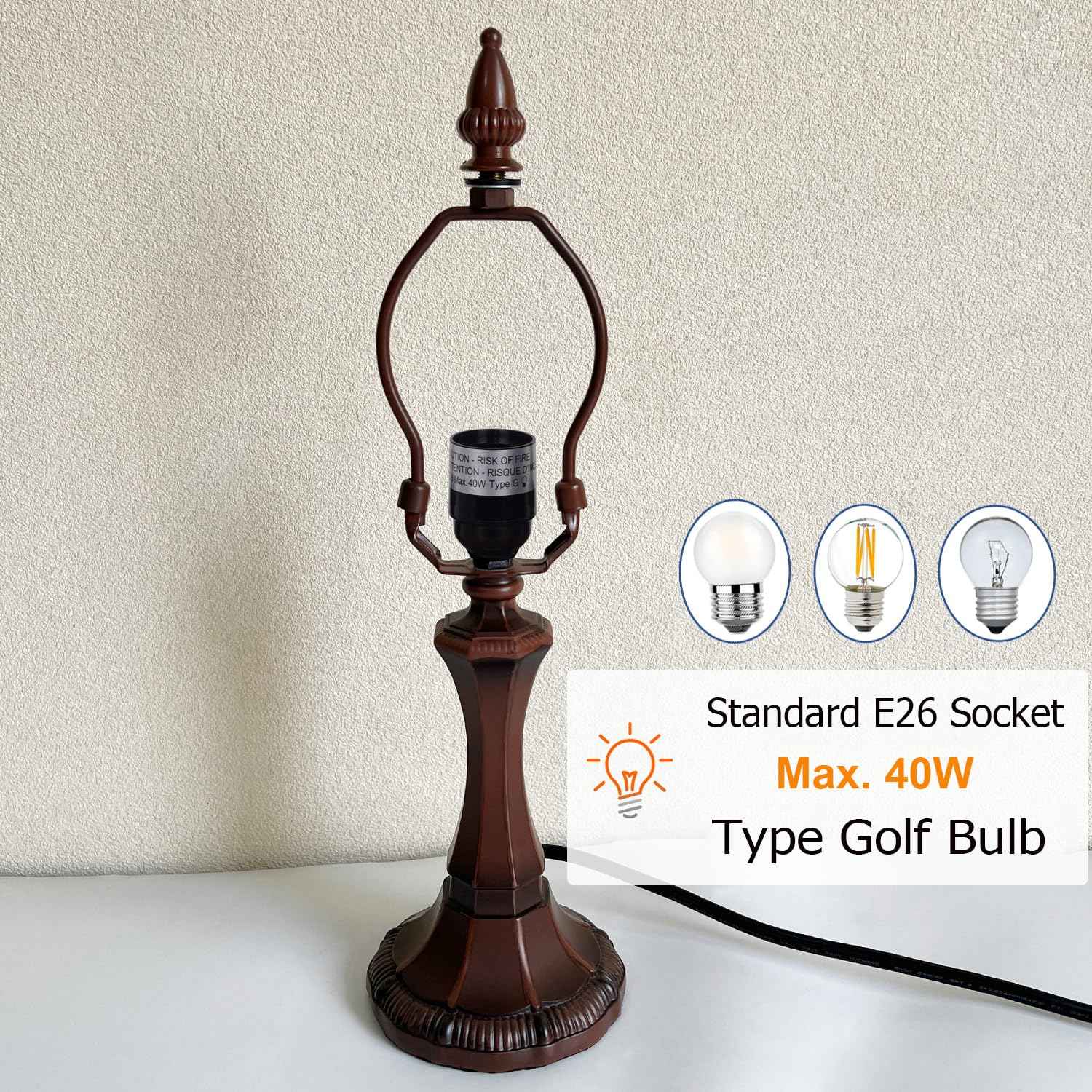 COTOSS Tiffany Table Lamp Sea Green Stained Glass Accent Table Light Antique Style Desk Lamp Vintage Bedside Lamp for Living Room Bedroom