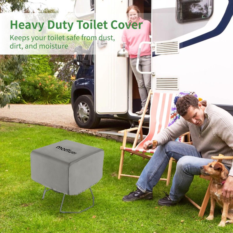 Modiwell LE-310 Dry Flush Toilet Carrying Bag with Waterproof Cover, Portable Travel Toilet Storage Organizer Protector for Camping, Hiking, RV Trips