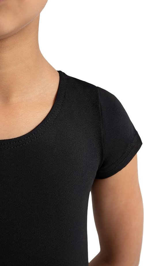 Capezio Girls Short Sleeve Leotard - Comfortable Fit for Dance | Available in Multiple Sizes