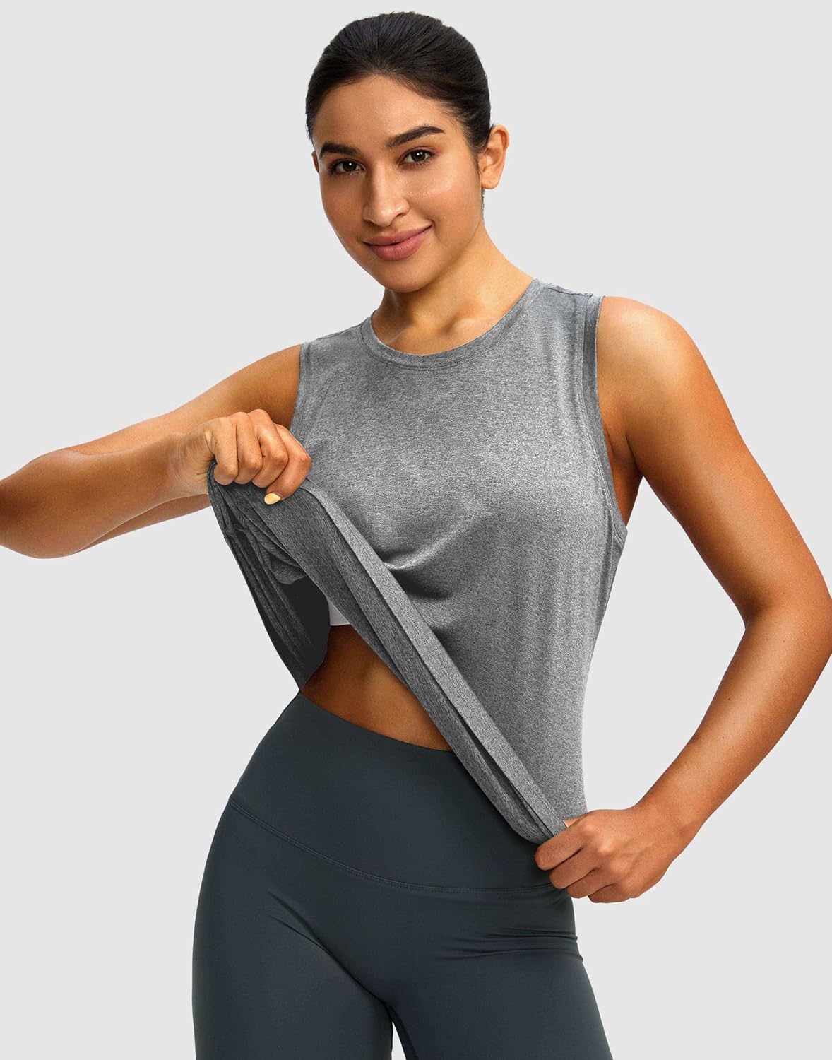 Skiennix Women's Athletic Tank Tops - Sleeveless Racerback Yoga & Running Shirts | Loose Fit