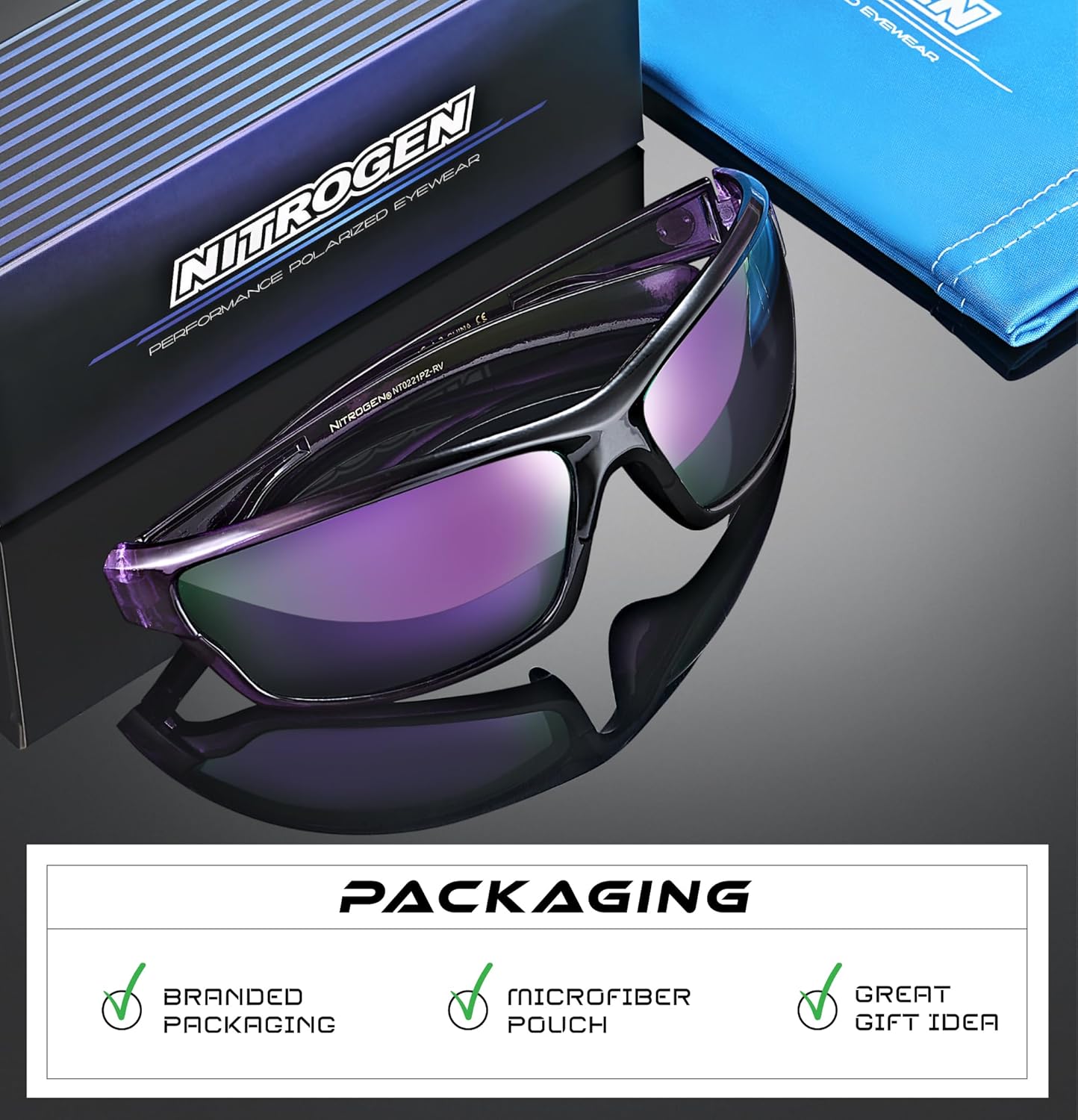 Skiennix Nitrogen Polarized Sport Sunglasses - UV400 Protection for Men & Women | Ideal for Driving & Fishing