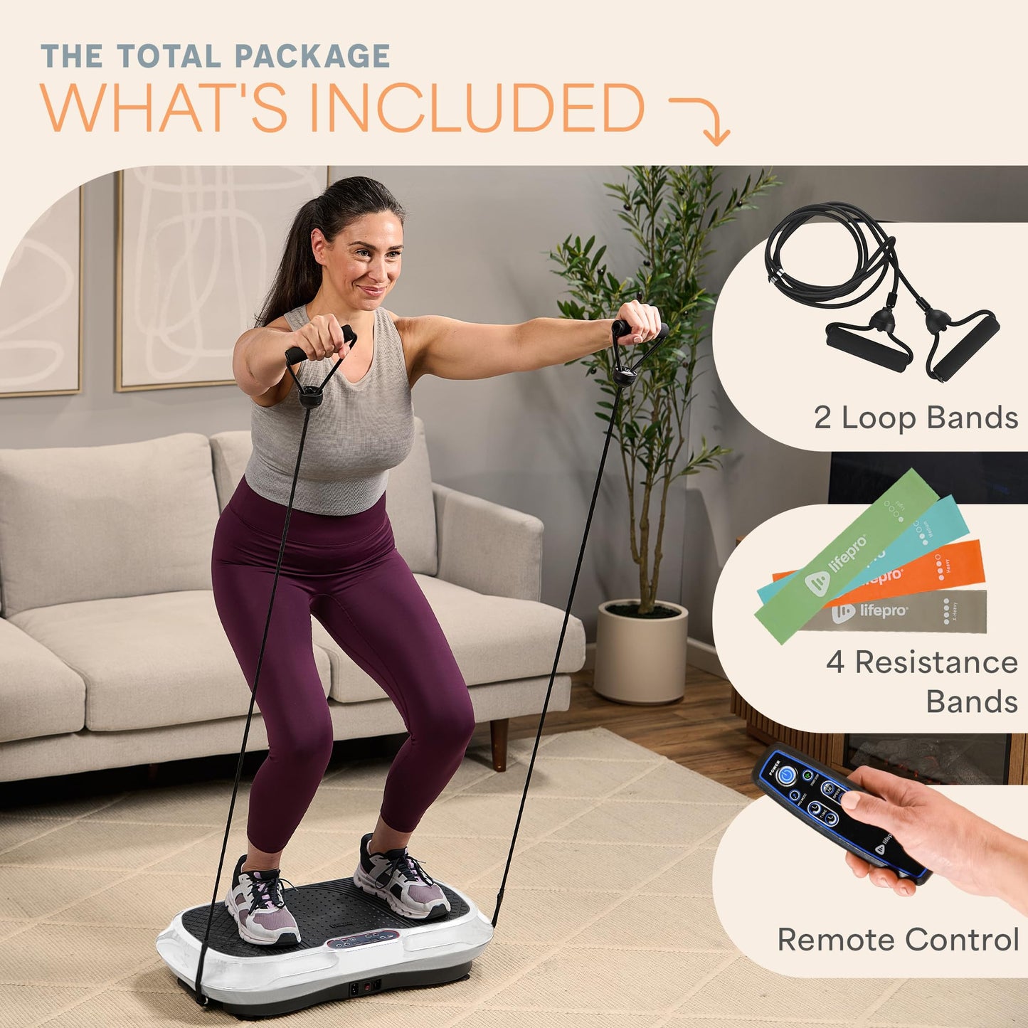 Lifepro Waver Vibration Plate Exercise Machine with 99 Speeds & 10 Presets