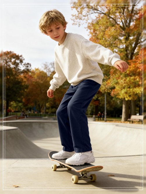 Aocku 4 Pack Boys Sweatpants Boys Athletic Joggers Pants Kids Youth Open Bottom Pants with Pockets Drawstring