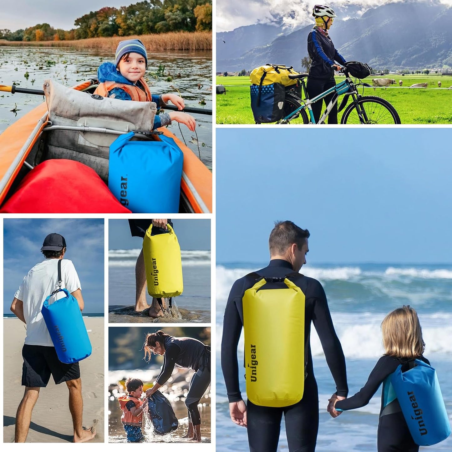 Unigear Waterproof Dry Bag - Lightweight Floating Design for Kayaking, Boating, Fishing | 2L-40L Sizes