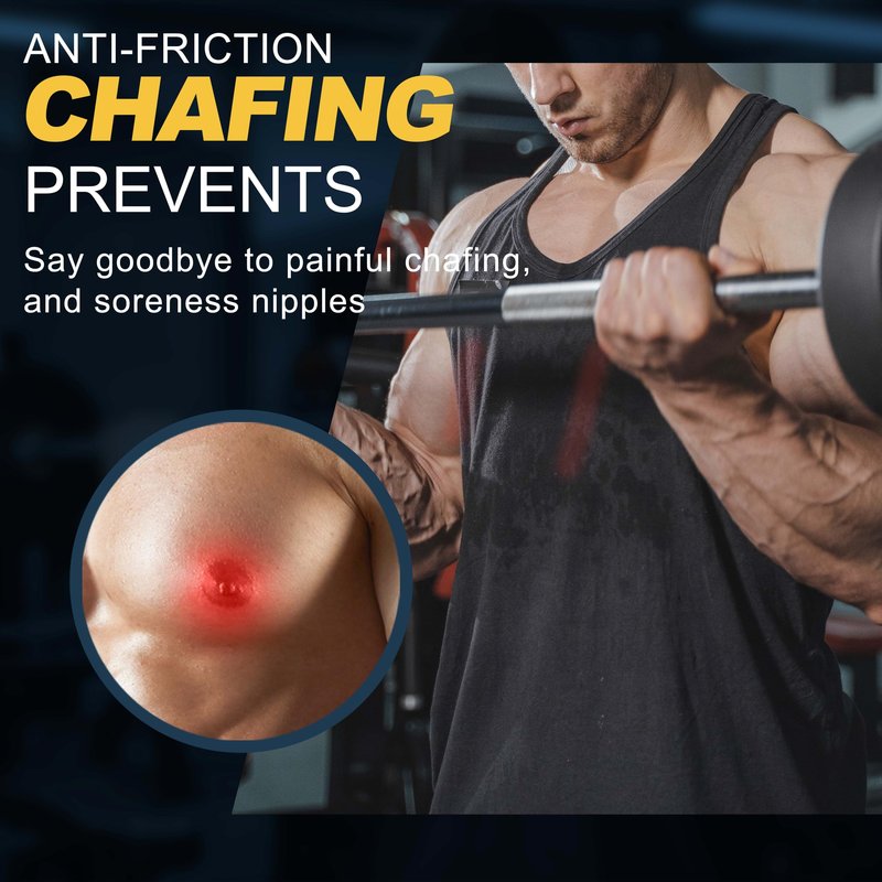 Nipple Covers Men,100Pcs (50 Pairs) Anti-Chafing Nipple Covers for Men, No-Show Mens Nipple Guard Tape for Running, Sports, and Daily Wear (Beige 25 Pairs + White 25 Pairs)