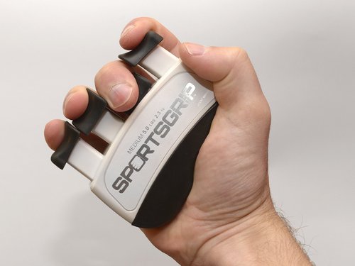 SPORTSGRIP Hand and Finger Exerciser (Medium - 5lbs / 2.3kg) – Best Ergonomic Finger Strengthener to Improve Grip for All Sport Athletes