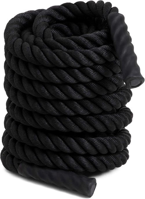 Champion Sports Heavy Training Rope - Rhino Poly Strength & Conditioning Battle Ropes for Cardio & CrossFit