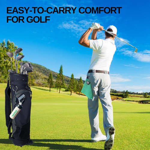 MONTEVIS Golf Club Cleaner Brush kit with Golf Brush(Holds 5 oz Water, Spray, Retainer Clip), Magnetic Golf Towel Set for Golf Gifts, Golf Accessories for Men and Women