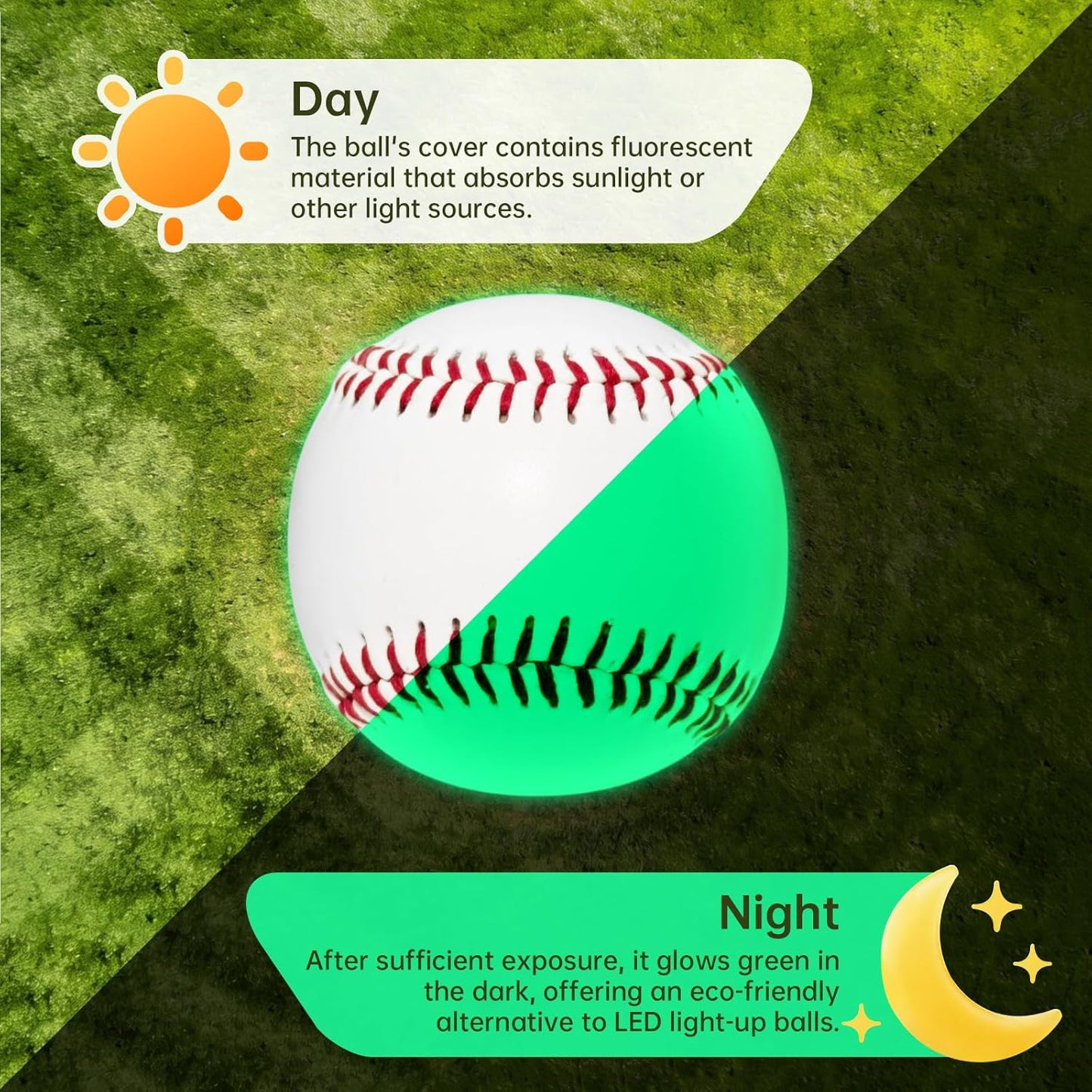 Skiennix Pitching Grip Trainers - 3-Piece Set with Glow in the Dark Baseball for Beginners