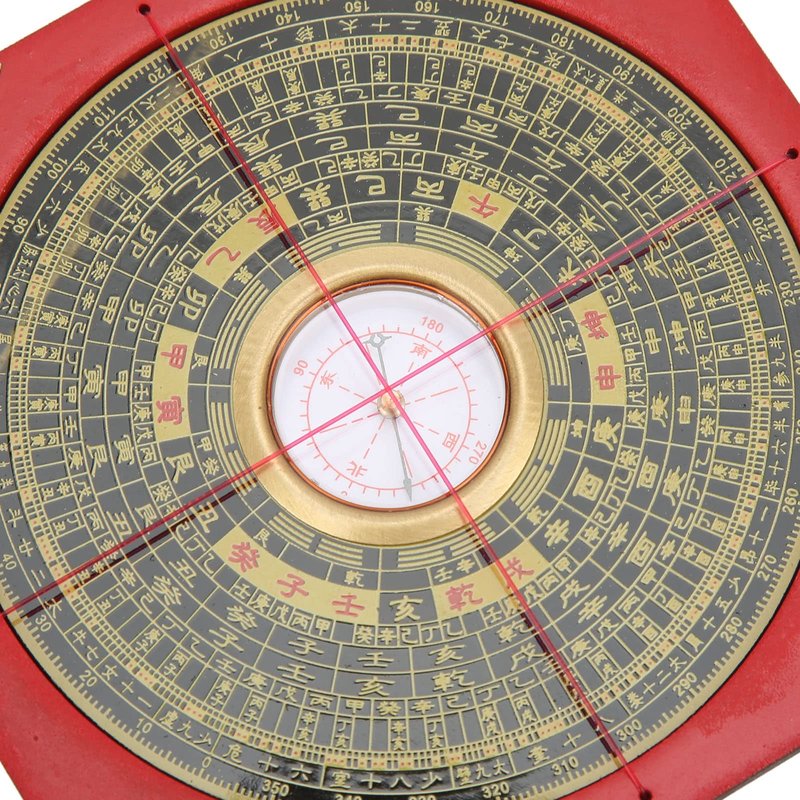 Miskall Feng Shui Compass, Chinese Feng Shui Luo Pan Tool Ancient Compass Good Luck Survey Geomantic Omen Exorcise Evil Spirits Geomantic