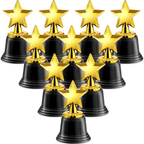 Bedwina Star Trophy Award - 4.5 Inch Gold Trophies for Kids & Adults | Perfect for Competitions & Events
