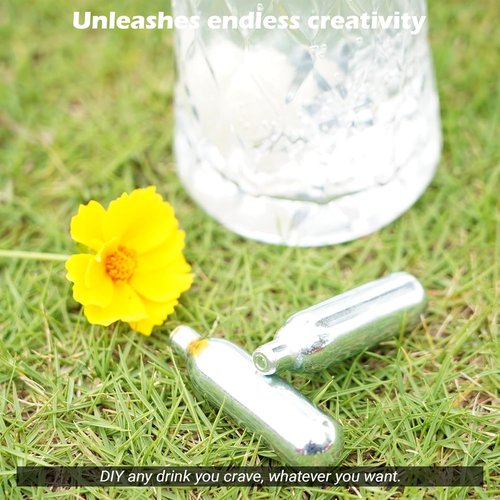CO2 Cartridges | 8g Soda Chargers for Sparkling Water Maker - 50 Pack of Seltzer Cylinders
