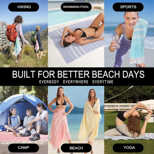 Antfuny Beach Towels - Quick-Dry Sand Remover Bundle | Soft & Absorbent for Ultimate Comfort