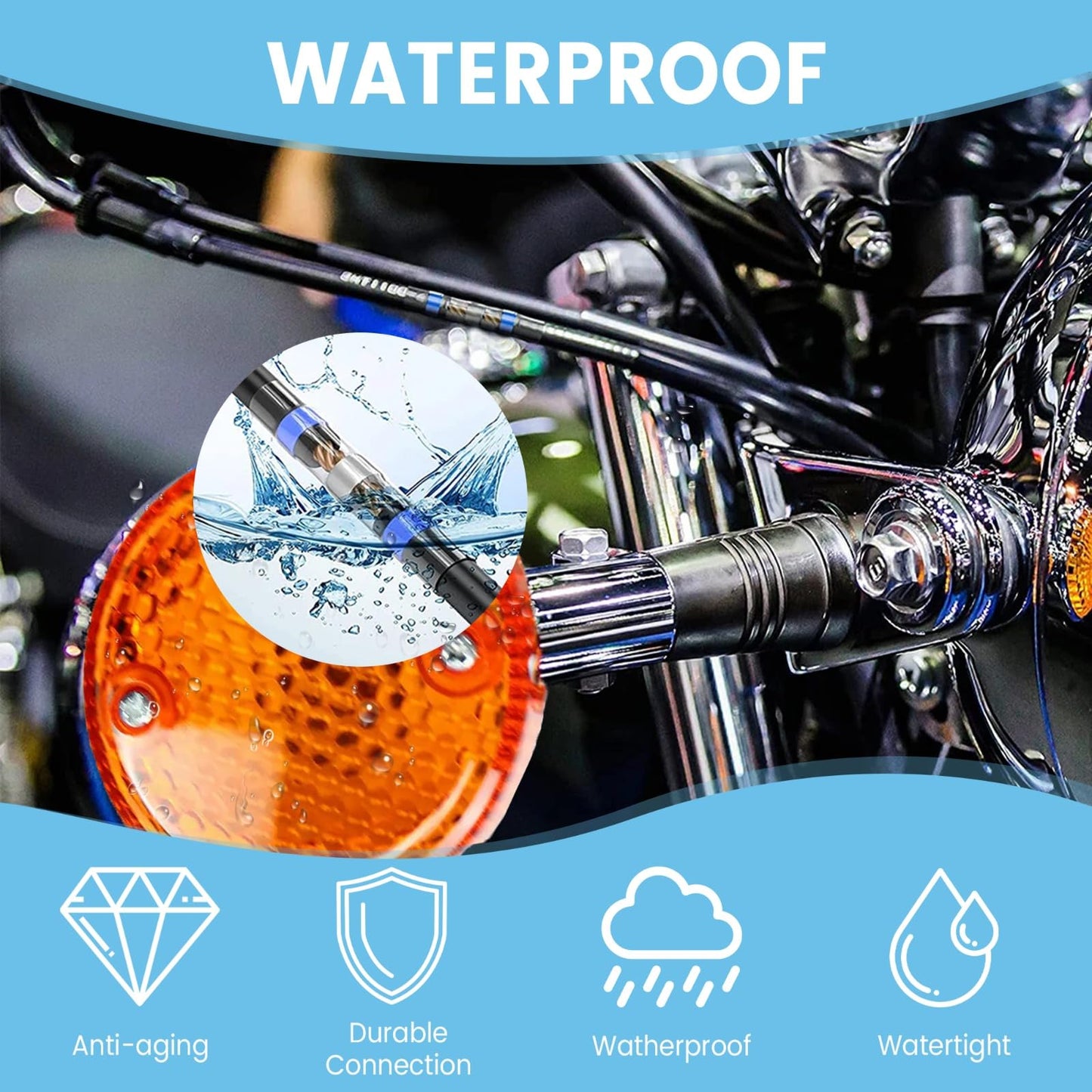 5 Sizes, 180 Pieces - Heat Shrink Butt Connectors, Solder Seal, Waterproof Self Shrink Electrical Connector Kit- for Wiring, Soldering, Marine, Automotive