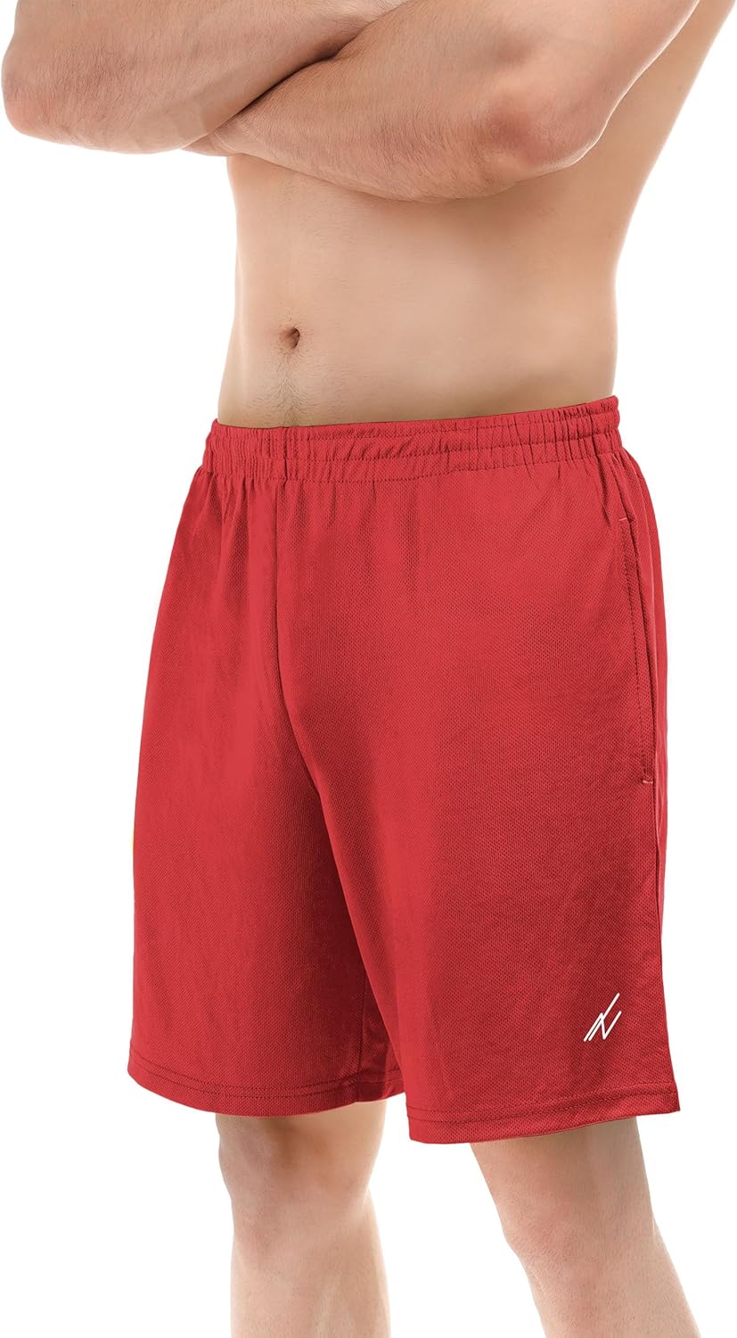 NY Threads Men's Athletic Shorts - Quick Dry Lightweight Workout Shorts with Pockets | Loose-Fit Design
