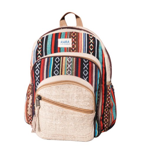 Natural Hemp Backpack, Handmade & Eco-friendly, Unique Design Nepalese Backpack for Every Occasion.