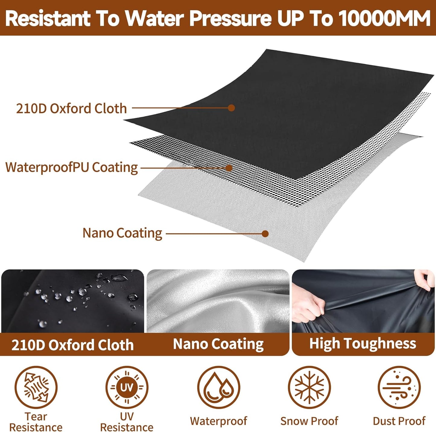 Skiennix Waterproof Bike Cover - Heavy Duty Protection for 1 or 2 Bikes | Black, UV & Dust Resistant