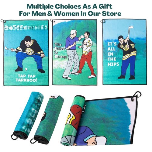 Artpreti Funny Golf Towel, Printed Golf Towels for Golf Bags with Clip, Golf Gift for Men Husband Boyfriend Dad, Birthday Gifts for Fan - The Price is Wrong