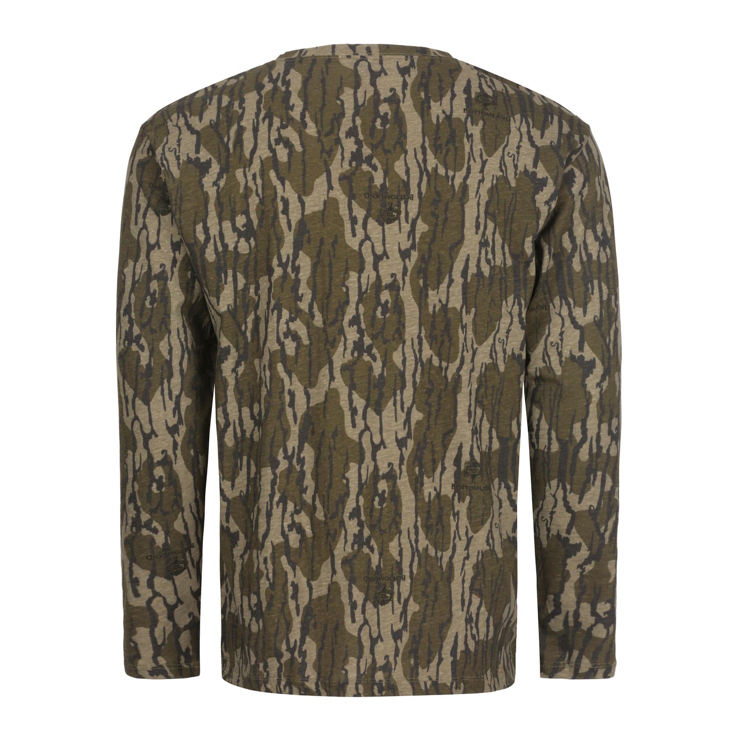 Mossy Oak Long Sleeve Hunting Camo Shirt for Men, with Pocket | Soft Cotton Blend for Breathability | Lightweight & Moisture-Wicking Camouflage Shirt for Hunting, Fishing & Hiking | X-Large