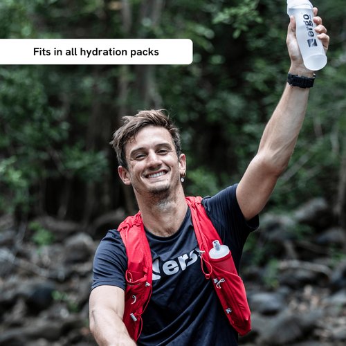 Ergotrail Soft Flask 500ml 3 Pack – Leak-Free Running Water Bottles for Runners, Hikers & Athletes – Bite Valve, Wide-Mouth, Freezable Soft Water Bottles for Running Vests Wide Mouth