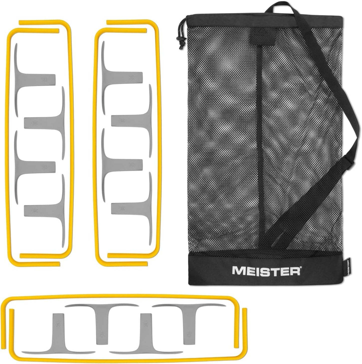 Meister ZoomFlex Agility Hurdles - Flex-Safe Modular Speed Training with Carry Bag