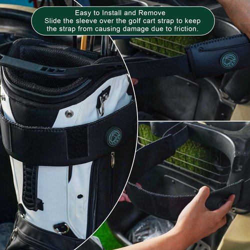 Golf Cart Strap Sleeve With Strong Magnet Golf Cart Strap Accessories Magnetic Golf Cart Strap Sleeve - Protect Golf Bag From Being Scratched