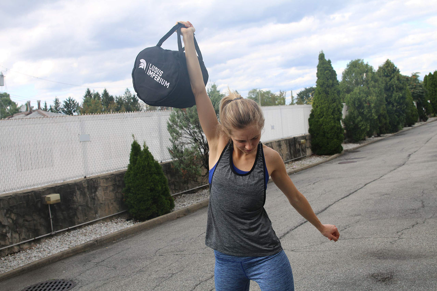Ludus Imperium Adjustable Kettlebell Sandbag - Kettlebell Weights, Heavy Duty Workout Sandbags for Training, Fitness, Cross-Training & Exercise, Workouts, Sandbag Weights, up to 45 LB