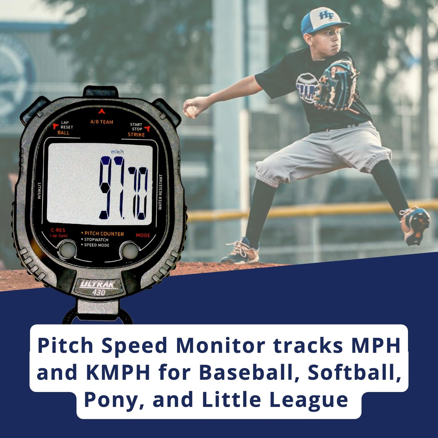 Ultrak 430 Pitch Counter & Pitch Speed with 2 Memory Stopwatch