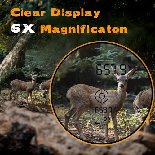 Cert Leidis Hunting Laser Rangefinder with Rechargeable, 1500-Yard Waterproof Range Finder for Hunter with Distance/Angle/Speed/Scan Multi Functional, 6X Magnification (Camo)