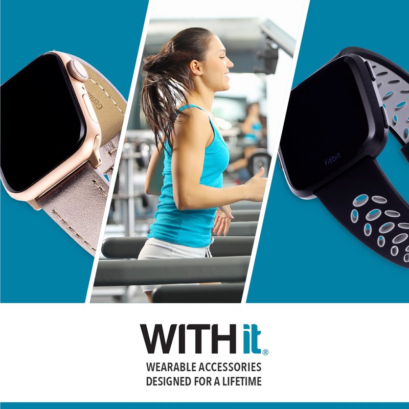 WITHit Replacement Band Compatible with Fitbit Charge 3/4 (1 Pack, Black Woven Silicone)