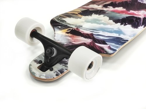 MINORITY Downhill Maple Longboard | 40-inch Drop Trough Deck | Made for Cruising Urban Commuting Ride (Coastal)
