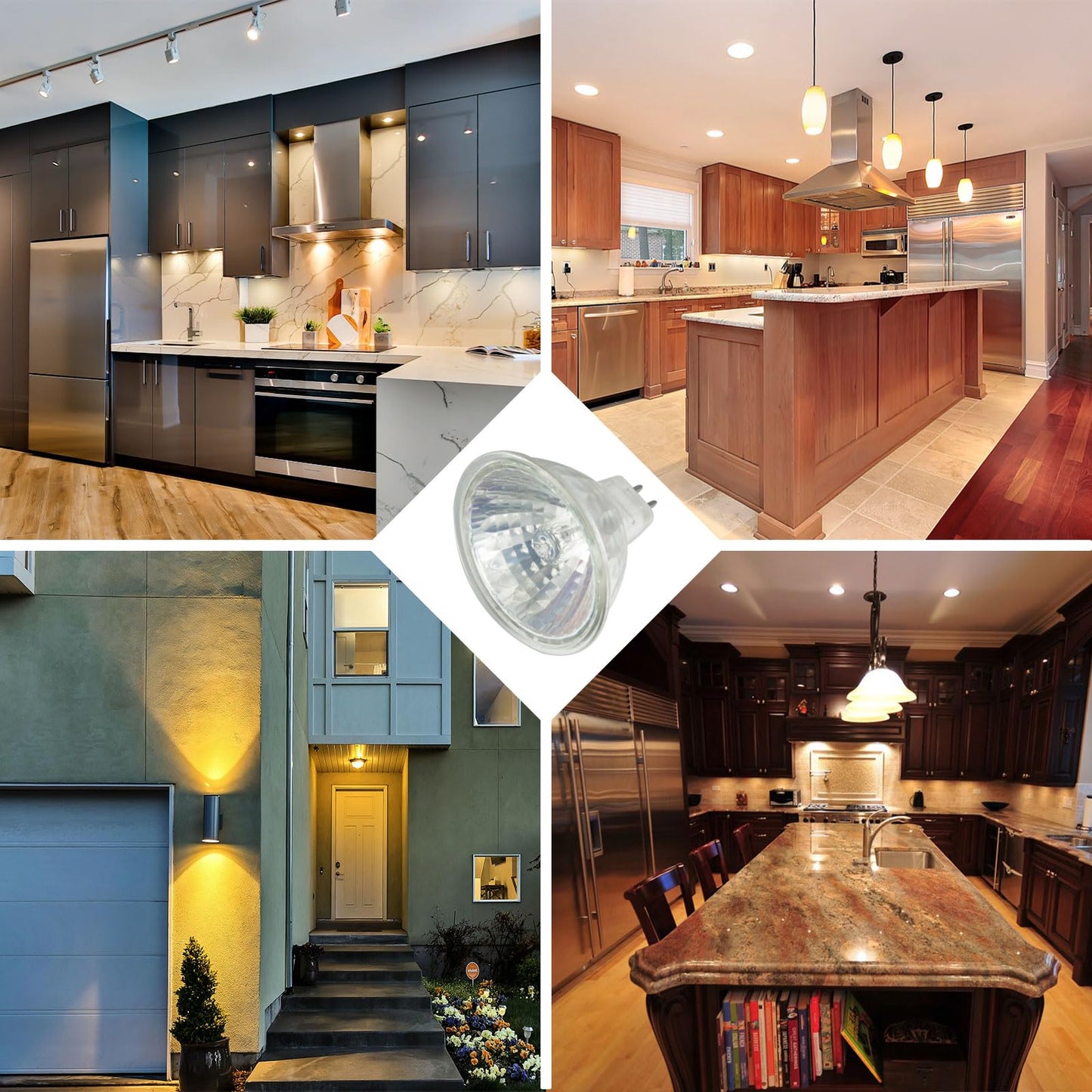 YEGRUEB MR16 Halogen Bulb 12V 20W GU5.3 Bi-Pin Base, 2800K Warm White, Dimmable, High Output for Track Light, Landscape (Pack of 6)