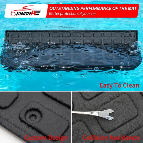 Kingna Floor Mats Compatible with GTW Mach1 Golf Cart TPE All Weather Rear Foot Platform Back Step Rear Step Accessories